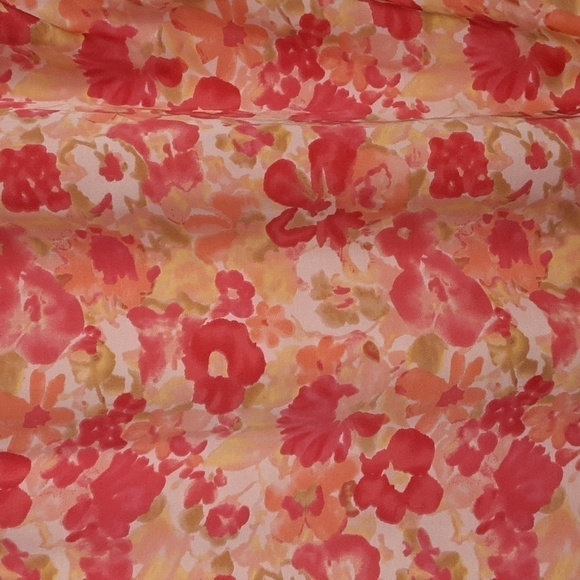 Talbots Cowl Neck Orange Spring Summer Sleeveless Floral Print Dress - Picture 7 of 9
